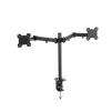 Cod. 1131 Soporte de Escritorio P/ 2*Monitores 13" a 27" M052 / 8kg (18lbs) x brazo / Giro 180&deg; y rotacion de 360&deg; / Ajustable en mesa, abrazadera tipo C / black - 1