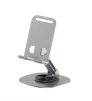 Cod. A:296  Soporte Pavareal T11 P/Celular y Tablet 4" hasta 13" / giratorio 360&deg; &amp; plegable / Material: aluminio / Gris - 1