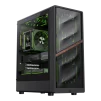 Cod. 402  CASE GAMEMAX AERIS 330 MB BK M-ATX TIPO-C/ 1*USB 3.0/ 1*USB 2.0 /  4*FANS ARGB (FRONT. 3*12CM, POST. 1*12CM) + CONTROLADORA / LAT. VIDRIO TEMP. Y FRONTAL MALLA. - 1