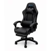 Cod. 1202 Silla Gamer Potenzza Black / Almohada cabeza y zona lumbar / reclinable 120&ordm; / Rotaci&oacute;n 360&deg; / Reposapi&eacute;s retr&aacute;ctil - 2