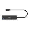 Cod. B:372 Hub Genius UH-400 USB-C a USB-A 3.0 de 4 Puertos 5Gbps / Compatible: Windows&reg;, Mac OS, Android, Apple IOS / Plug &amp; play - 3