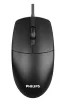 Cod . 272  Mouse PHILIPS 2000 series SPK7247B/85 / 3 botones / Óptico / 1200DPI / USB, Cable 1.8 m / Black - 1