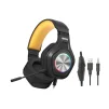 Cod. 124 Headphone MARVO Pulz 80 (HG9084) / 50mm (est&eacute;reo potente) / Luces RGB / Mic. omnidireccional extra&iacute;ble / Multiplataforma 1*jack 3.5mm + adaptador a 2 jack + USB(LuzLED) / Compatible: PS4, PS5, Xbox One, PC, Android, macOS e iOS - 3