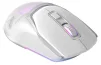 Cod,. 219  Mouse MARVO Fit Pro G1W WH / Trimodal (Inalámbrico 2.4G + Bluetooth + cableado) / 19000DPI / Sensor Pixart® PMW-3370 / Interruptores mecánicos Omron® / True RGB-16,8 millones de colores personalizado / 7 botones / batería 600mAh - 6