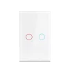 Cod. 889 Interruptor de pared Smart WIFI WHC06 WH / 2 botones t&aacute;ctiles / No requiere Neutro / Control por APP / compatible con Alexa, Google Home / Dim.: 120*72*7mm / blanco - 1