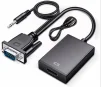 Cod. 480 Adaptador VGA a HDMI Full HD (1080p) con Audio 3.5mm. / Plug &amp; Play - 1