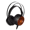 Cod. 112 Headphone Gaming Pro GAMEMAX HG200 / Luces LED 7 colores de efecto respiración / Mic. diseño corto / 2*3.5mm + adaptador a 1*jack, USB(LuzLED) / Cable 2.3 m - 3