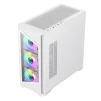 Cod. 394 Case GAMEMAX Destroyer TGW / lateral y frontal vidrios templados / Controlador fan (16 modos RGB / 1*USB3.0 + 2*USB2.0 / HD audio / Incluye: 4*ventiladores 12mm. ARGB - 4