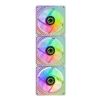 Cod. V:335 Kit Ventiladores PC GAMEMAX RA300 WH / 3*FAN120mm Luces ARGB / AURA 3 pin 5V (M/F), PWM 4 pines(M/F) - 5