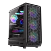 Cod. 324 Case GAMEMAX FORGE MB / lateral vidrio templado y frontal diseño parrilla ABS / 1*USB3.0 + 1*USB2.0 + 1*Tipo-C / Audio HD / Incluye: 4*ventiladores ARGB 120mm - 1
