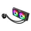 Cod. 167 Enfriamiento Líquido GAMEMAX ICEBURG 240 Digital BK / FAN 2*120MM PWM / TDP 245W / Pantalla digital de temperatura / Sincronización ARGB AURA Sync / Compatible Intel LGA1700 y AMD AM5 - 2