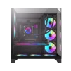 Cod. 309 Case GAMEMAX Infinity Plus Black / ATX / USB3.1/USB-C / Diseño Vista Panorámica 3 lados vidrios templados / cables y tubos ocultos / admite: refri. líquida 360°, VGA 400mm &amp; soporta hasta 8 fans - 6