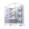 Cod 343 Case GAMEMAX Infinity Plus White&nbsp;/ ATX / USB3.1/USB-C / Dise&ntilde;o Vista Panor&aacute;mica 3 lados vidrios templados / cables y tubos ocultos / admite: refri. l&iacute;quida 360&deg;, VGA 400mm &amp; soporta hasta 8 fans - 6