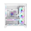 Cod 343 Case GAMEMAX Infinity Plus White&nbsp;/ ATX / USB3.1/USB-C / Dise&ntilde;o Vista Panor&aacute;mica 3 lados vidrios templados / cables y tubos ocultos / admite: refri. l&iacute;quida 360&deg;, VGA 400mm &amp; soporta hasta 8 fans - 8