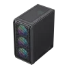 Cod. 324 Case GAMEMAX FORGE MB / lateral vidrio templado y frontal diseño parrilla ABS / 1*USB3.0 + 1*USB2.0 + 1*Tipo-C / Audio HD / Incluye: 4*ventiladores ARGB 120mm - 6