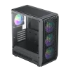 Cod. 324 Case GAMEMAX FORGE MB / lateral vidrio templado y frontal diseño parrilla ABS / 1*USB3.0 + 1*USB2.0 + 1*Tipo-C / Audio HD / Incluye: 4*ventiladores ARGB 120mm - 3