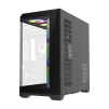 Cod. 311 Case GAMEMAX HYPE-A Black / ATX / 1*USB3.0, 2*USB2.0 / vidrios templados panorámico 270° / admite tarjetas NVIDIA Serie 4000 &amp; refri. líquida 360° / Incluye 4*Fans 120mm ARGB + Controlador V5.0 ARGB HUB-PWM + CR. - 7