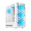 Cod. 355 Case GAMEMAX Starlight 2 AW / ATX / USB-C, USB3.0, USB2.0 / lat. vidrio templado y Fron. Diseño de panel acrílico transparente / Bloqueo interruptor de niños / admite refri. líquida 360° &amp; VGA 330mm / Incluye 6*Fans ARGB 120mm - 7
