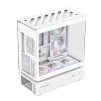 Cod. 319 Case GAMEMAX N80 WH / vidrio Curvo templado panor&aacute;mico / Dise&ntilde;o modular desmontable: / 1*USB3.0 + 1*Tipo-C Gen2 /&nbsp;audio HD / Montaje vertical de tarjeta GPU / Refrigeraci&oacute;n integral: cobertura de 270: 6*ventiladores 12mm. ARGB + HUB Fan PWM ARGB - 11