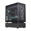 Cod. 318 Case GAMEMAX N80 BK / vidrio Curvo templado panorámico / Diseño modular desmontable: / 1*USB3.0 + 1*Tipo-C Gen2 / audio HD / Montaje vertical de tarjeta GPU / Refrigeración integral: cobertura de 270: 6*ventiladores 12mm. ARGB + HUB Fan PWM ARGB - 1