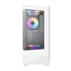 Cod. 350 Case GAMEMAX Vista COC AW WH/ ATX / USB-C, USB3.0, USB2.0 / panorámica de 262° vidrio templado / Arquitectura de refrigeración y overclocking COC 1*Turbo Fan P/MB / Incluye 5*Fans 120mm ARGB - 2