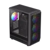 Cod. 351 Case GAMEMAX FORGE COC / M-ATX / USB-C, USB3.0, USB2.0 / lat. vidrio templado y fron. diseño parrila ABS / Bloqueo interruptor de niños / audio HD / COC 1*Turbo Fan P/MB / Incluye 4*Fans ARGB 120mm - 3
