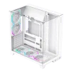 Cod. 372 Case GAMEMAX Infinity Pro WH / ATX / USB 3.0/USB-C / Dise&ntilde;o Vista Panor&aacute;mica 3 lados vidrios templados / admite: refri. l&iacute;quida 360&deg; &amp; VGA 400mm / Incluye 5*fans ARGB 120mm (2*Post., 3*Infe.) + Controlador RGB AURA Sync - 7