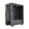 Cod. G:400 Case GAMEMAX Diamond CP BLACK / ATX / Panel frontal Efecto corte en diamante y tira LED ARGB / Diseño puerta deslizante / tapa lateral vidrio templado / USB3.0 + USB 2.0 / admite VGA 340mm / Incluye 4*Fans (1*Fan Turbo 14CM COC P/MB + 3*Fans 12 - 9