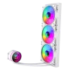Cod.172 Sistema de Enfriamiento Líquido GAMEMAX ICEBURG 360 Infinity WH / FAN 3*120MM PWM / Sincronización ARGB AURA Sync / Conector 5V, 3 pines / 12V 4 pines / Compatible Intel LGA 1700 / AMD AM5 / ARGB - 3
