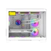 Cod. 347 Case GAMEMAX HYPE-M WH / M-ATX&nbsp;/ 1*USB3.0, 2*USB2.0 / vidrio templado curvo panor&aacute;mico /&nbsp;admite tarjetas NVIDIA Serie 4000 &amp; refri. l&iacute;quida 360&deg; / Incluye 3*Fans 120mm&nbsp;ARGB + Controlador PWM ARGB HUB - 3
