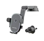 Cod. 1095  Soporte de celular P/Auto Pavareal CH75 / 2en1 en rejilla de aire & tablero / Gira 360° / Material: ABS+PC