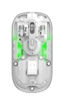 Cod. GM:233  Mouse MARVO M808W / Transparente / Dual Inalámbrico 2.4G + Bluetooth 5.1 / 1600DPI / Silencioso / Iluminación 7 colores / 4 botones / batería 400mAh