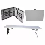 Cod. 030 OpenBox Mesa plegable para Eventos o exterior HY-Z183A / Medidas: 183*76*74 / Material: Plastico-Metal / Capacidad Asientos 6 personas / Blanco hues