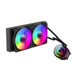 Cod. B:157  Sistema de Enfriamiento Líquido GAMEMAX ICEBURG 240 Infinity / FAN 2*120MM PWM / Sincronización ARGB AURA Sync / Conector 5V, 3 pines / 12V 4 pines / Compatible; Intel LGA 1851/1700 y AMD AM5 / ARGB