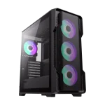 Cod. 289 Case Gaming GAMEMAX Siege BK / E-ATX /lateral y vidrio templado / frontal malla / 1*USB3.0 + 2*USB2.0 / HD audio / Incluye: 4*ventiladores 12mm. ARGB