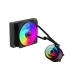 Cod. 156 Sistema de Enfriamiento Líquido GAMEMAX ICEBURG 120 Black / FAN 1*120MM PWM / Sincronización ARGB AURA Sync / Conector 5V, 3 pines / 12V 4 pines / Compatible Intel 13va. Gen. LGA 1700 / AMD AM5 / ARGB