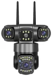 Cod. 422 Cámara Smart ENV Guardian Pro 6MP P/Exterior 360° Triple Lente / Full Color 24/7 / Audio bidireccional / Detección IA de Personas/movimientos / WiFi, RJ45 / Soporta microSD (hasta 128GB) / IP66