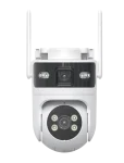 Cod. N:219 Cámara Smart ENV Pro 4 P/Exterior 350° / Doble Lente 8MP (4MP+4MPM) / Vision Nocturna / Detección de movimiento / Audio bidireccional / Soporta microSD (hasta 128GB) / Compatible: Asist. Google y Alexa / IP66