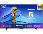 Cod. 128 Smart TV Hisense 65" 65Q6QV QLED 4K UHD 60Hz / OS VIDAA U9 / Colores Vibrantes y Alto Contraste / Dolby Vision IQ & Dolby Atmos / Miracast / Wi-FI 5, BT5.3 / 3*HDMI, 2*USB / Control remoto por voz