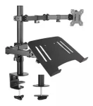 Cod. S:846 Soporte de escritorio para laptop y pantalla hasta 32" / rotacion / Ajustable en mesa