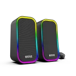 Cod. M:235 Parlantes Gaming MARVO Havoc 20 Black (SG-285) Estéreo 6W (2*3W) / Efectos LED RGB / Control de vol. / Jack 3.5 (Audio) + USB(Power)