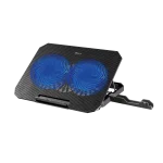 Cod. 476  Base de Enfriamiento P/Laptop XTRIKE ME FN-818 / hasta 17" / 2 Ventiladores Led Azul / 2 Puertos USB / 5 niveles ajustables / Soporte extra para celular