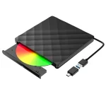 Cod. 056  DVD-RW Externo Portable Altek USB-A 3.0 + Tipo-C / Compatible Windows, Linux, Mac 10os / Laptop, PC