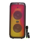 Cod. 236 Parlante Klip Xtreme BoomFire Pro KLS-662 TWS Bluetooth® v5.0 / 3.000W PMPO (RMS 200W) / 2*Subwoofers 8" / Luces LEDs de Fuego P/Fiestas / Bat. litio (Hasta 22 H al 50%) / Radio FM / Incl. Mic. Inalámbrico