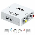Cod.064 CONVERTIDOR HDMI A RCA DE AUDIO Y VIDEO/UP SCALER FULL HD 1080P