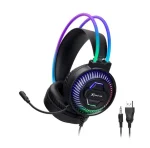 Cod. 126 Headphone XTRIKE ME GH-510L / Luces RGB estático translúcido diadema y bocinas / Mic. omnidireccional / Multiplataforma 1*jack 3.5mm + USB(LuzLED) / Cable 1.8 m