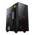 cod. 398 CASE GAMEMAX BLACK HOLE ATX / USB 1* 3.0 *1 2.0 / FAN ARGB (FRONT 2*20CM, POST. 1*12CM) / LAT Y FRONT VIDRIO TEMP. + CONTROLADOR AURA Sync.