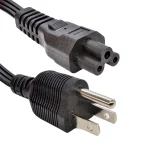 Cod:197 Cable de Poder Trébol plano P/Cargador de Laptop