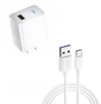 Cod. 262 Cargador de pared Pavareal K101 22.5W (Carga rápida) / 1*Puerto USB-A DC 5V/3A / incl.Cable USB-C