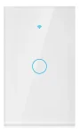 Cod. 888 Interruptor de pared Smart WIFI WHC05 WH / 1 botón táctil / No requiere Neutro / Control por APP / compatible con Alexa, Google Home / Dim.: 120*72*7mm / blanco